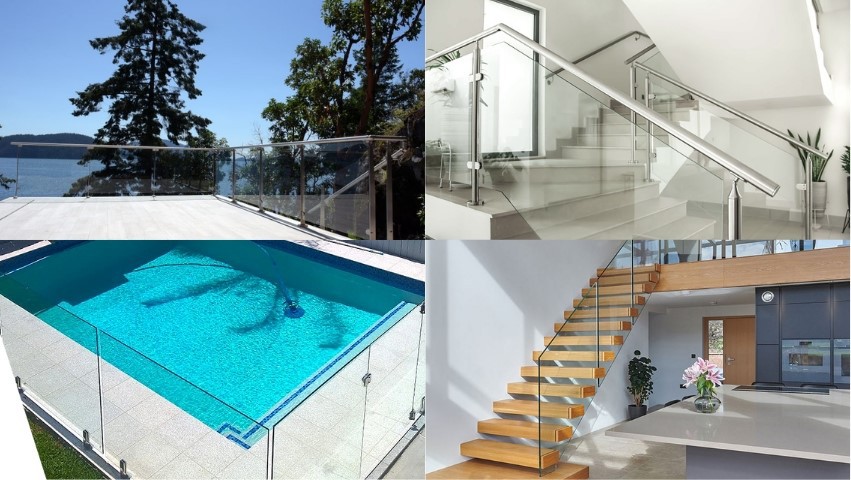 glass fence and rail glass fence and rail