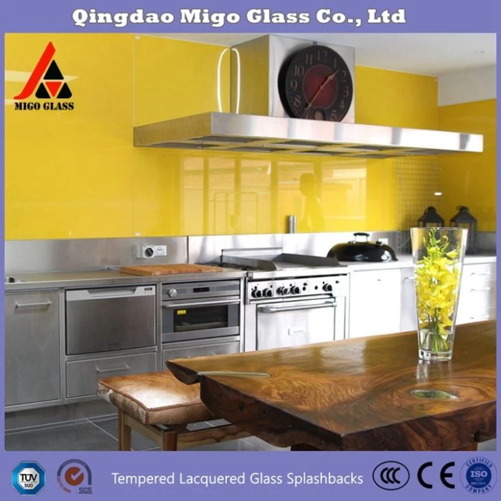 Yellow Glass Splashback